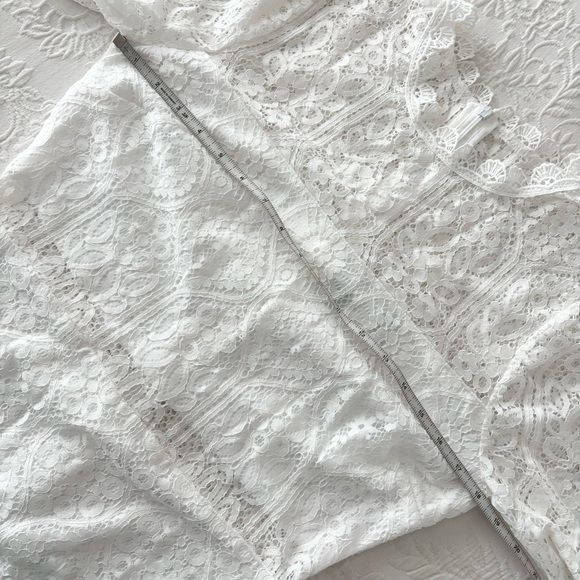 NWOT Lulus Remarkable White Lace Dress Large - Picture 6 of 8